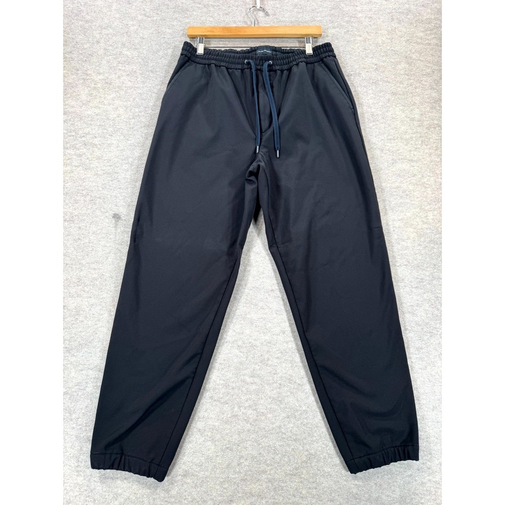 Club Monaco Jogger Pants Mens Large Black Drawstring Waistband Fleece Lined
